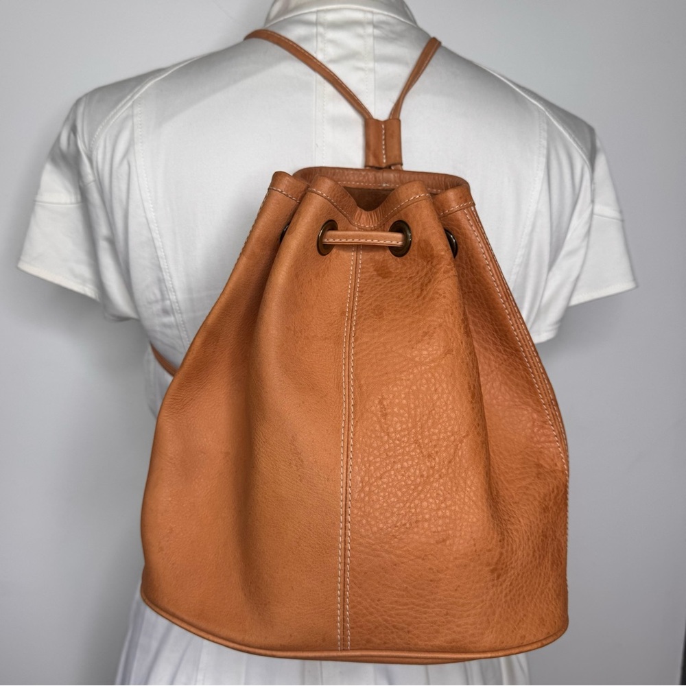 Rare American Apparel Tan Leather Backpack